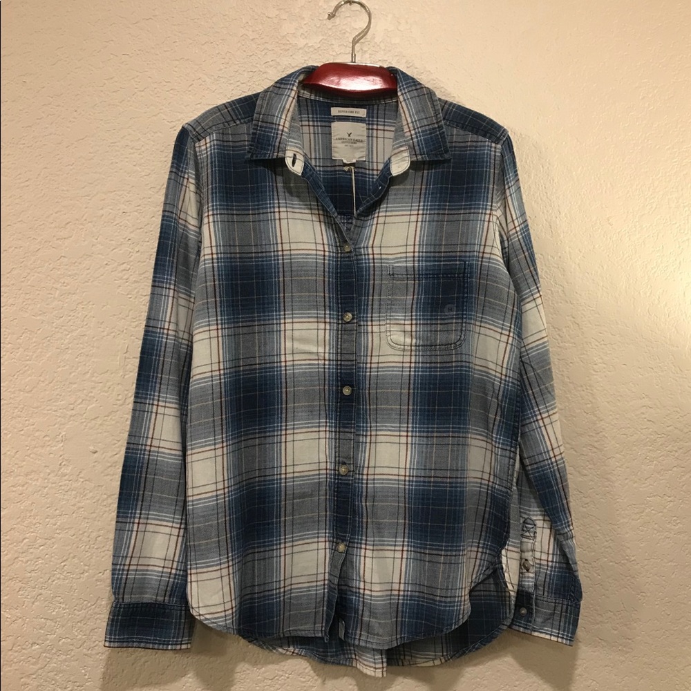 American Eagle Outfitters Long Sleeve Shirt Denim